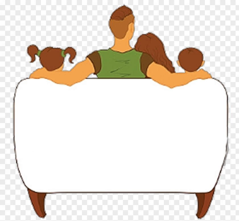 One Family Watching TV Illustrations Television Cartoon Clip Art PNG