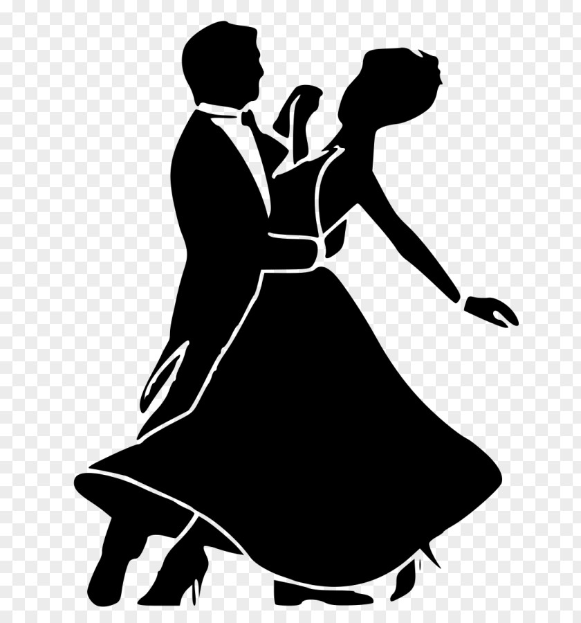 Silhouette Ballroom Dance Black And White Tango PNG