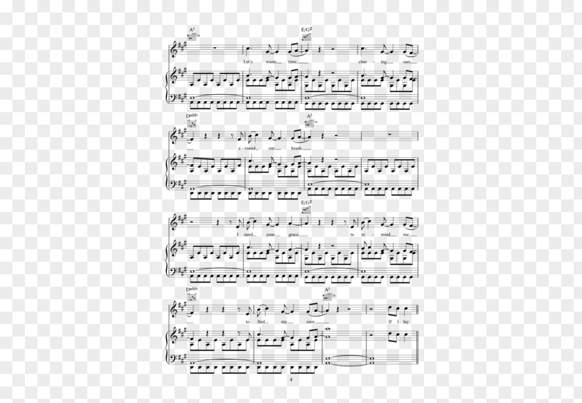 Snow Patrol Ta De Jie Mao Ye Hui Mei Musical Notation Piano PNG