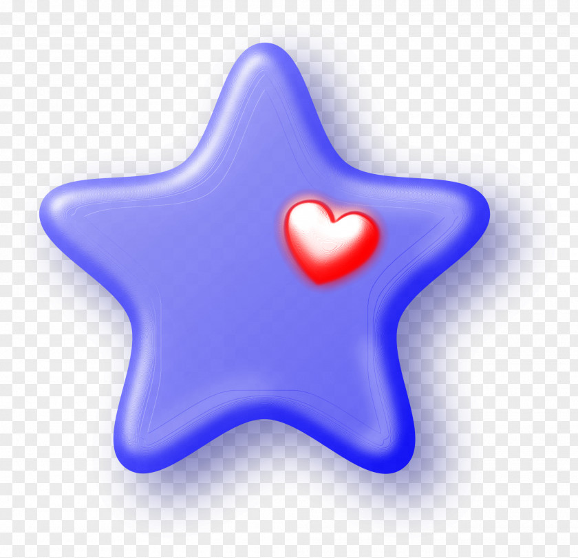 Blue Star Love Drawing PNG