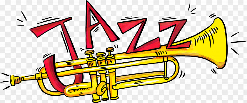 Hand Painted Trombone Vector Trumpet Musical Instrument Jazz PNG