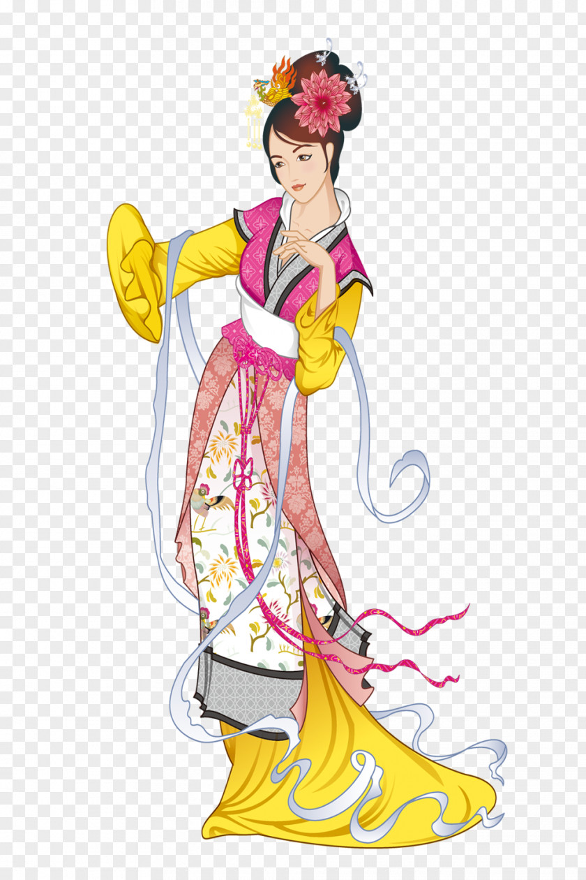 Overseas Chinese Day Vector Graphics Mid-Autumn Festival Chang'e Bijin Portable Network PNG