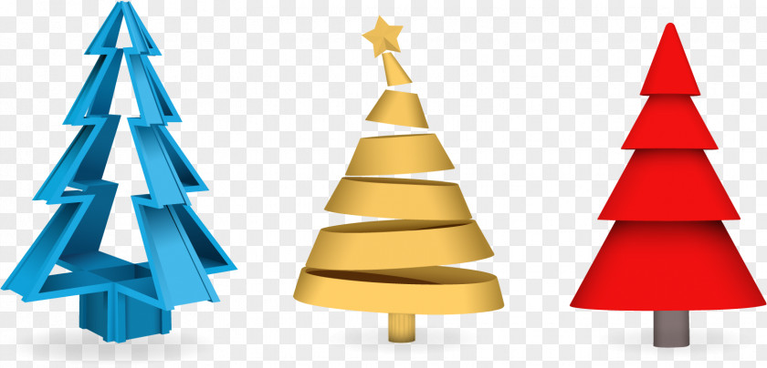 Three-dimensional Vector Christmas Tree Ornament PNG