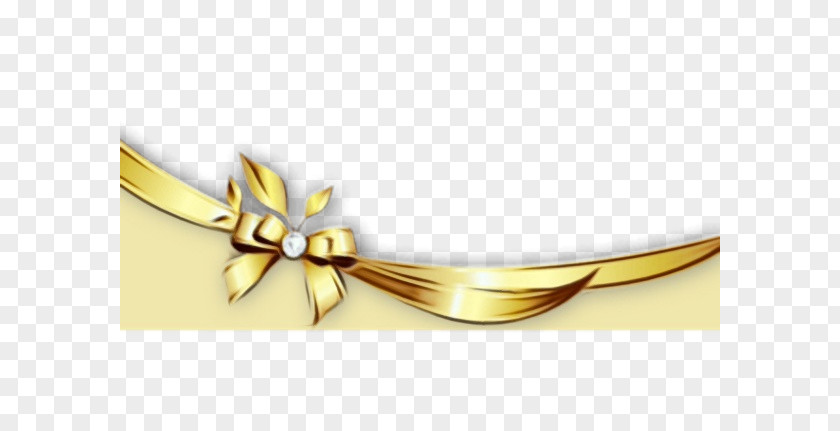 Yellow Jewellery Metal Brass Wing PNG