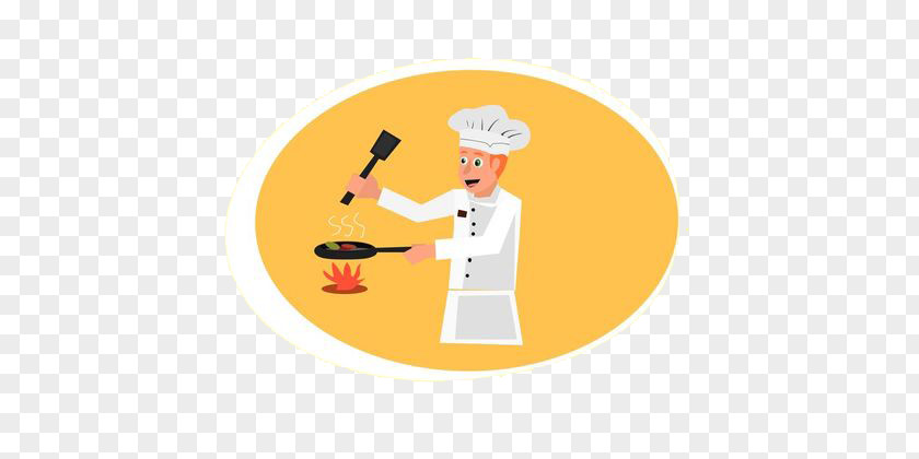 A Chef With Frying Pan Breakfast Kitchen Cook Photography PNG