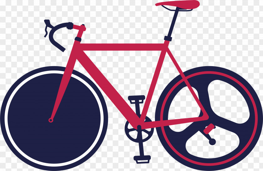 Red Bike Bicycle Pedal Cycling Road Wheel PNG