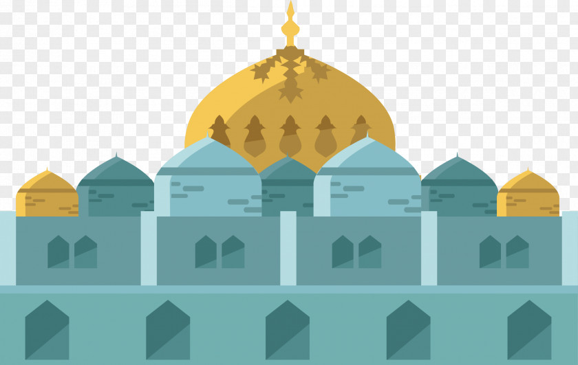 Temple Vector Islamic Arches Architecture Illustration PNG