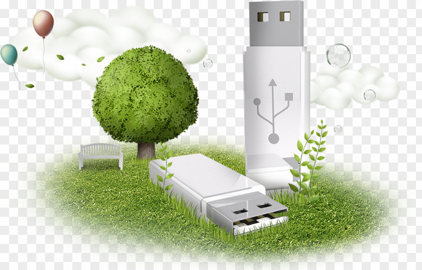 USB Interface With A Tree MacBook Pro Computer File PNG
