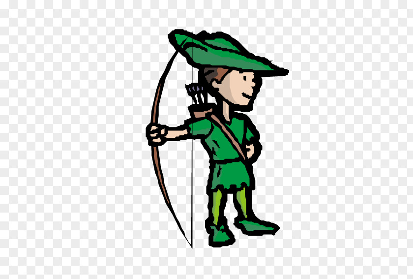 A Green Dress Archery Robin Hood Little John Clip Art PNG