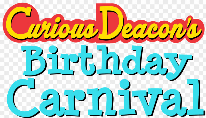 Carnival Theme Curious George Text Birthday Typography Font PNG
