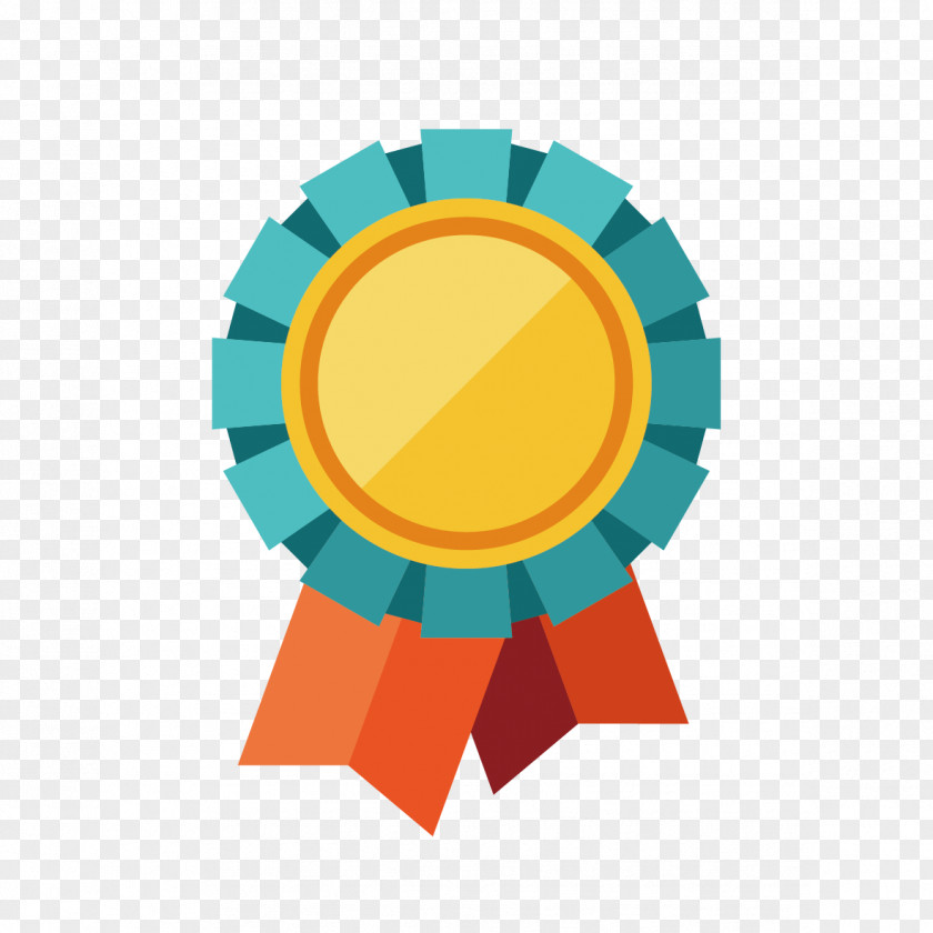 Flat Award Prizes Element Trophy Medal Icon PNG