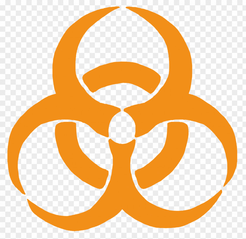 Orange House Biological Hazard Symbol Vector Graphics Clip Art PNG