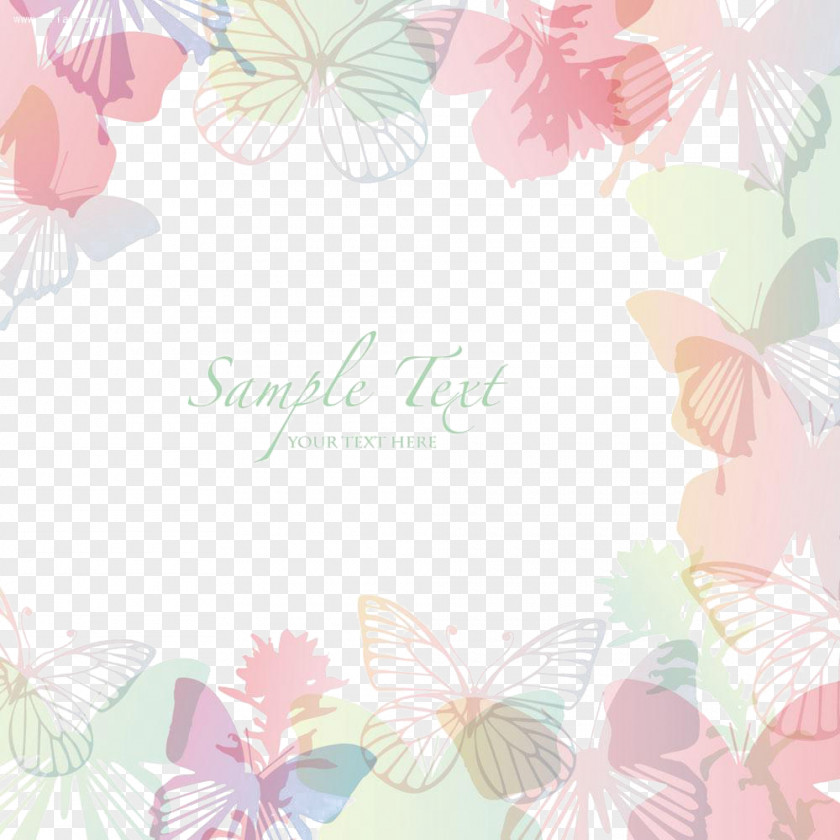 Butterfly Borders Euclidean Vector Royalty-free Illustration PNG