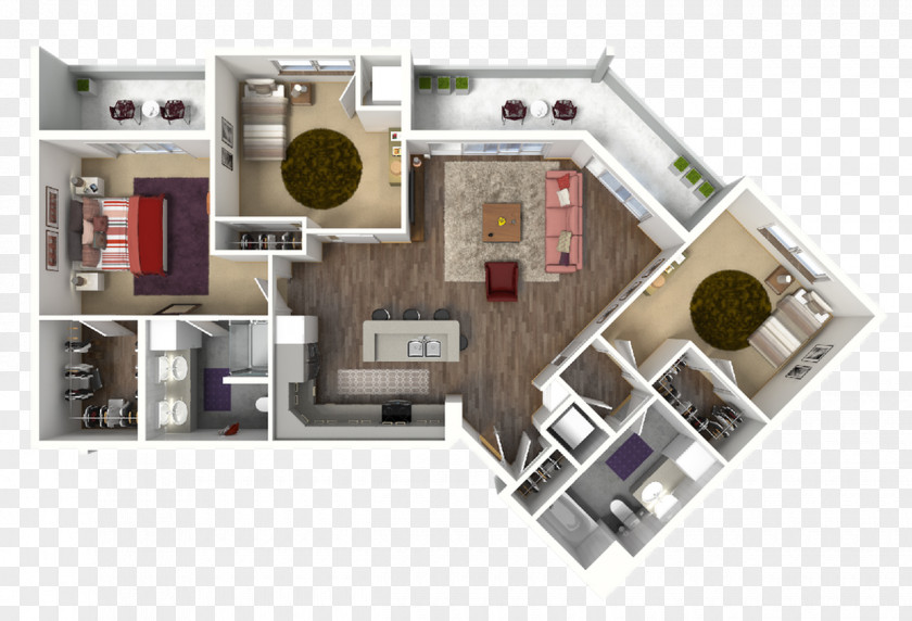 Slate Floor 22 Apartment House Renting Plan PNG
