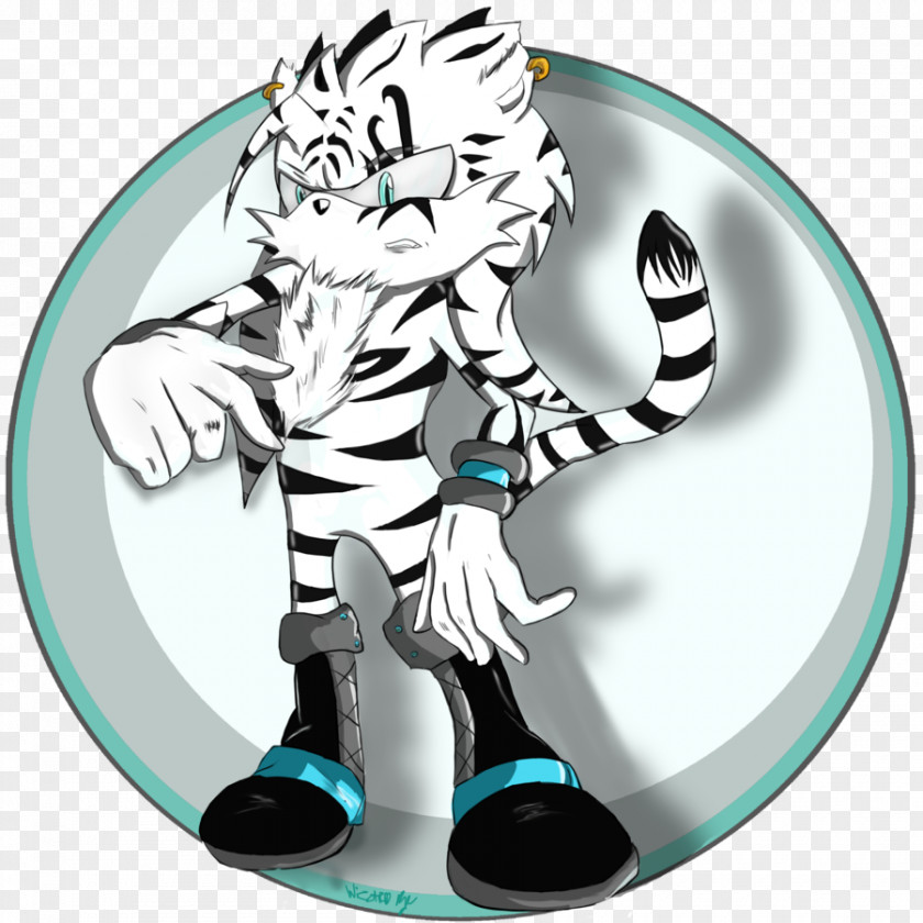 White Tiger Clothing Accessories Mammal Character Clip Art PNG