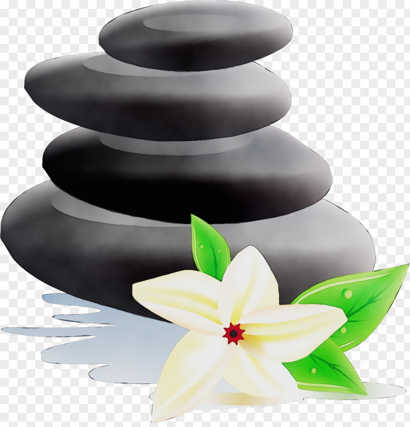Zen Flower Watercolor Background PNG