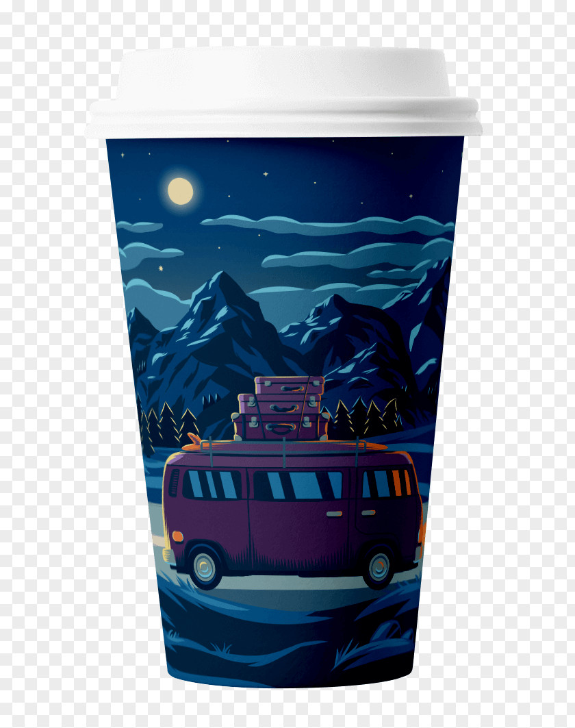 Auras Mockup Paper Cup OYO 19024 Majestic Oak Bush Illustration PNG