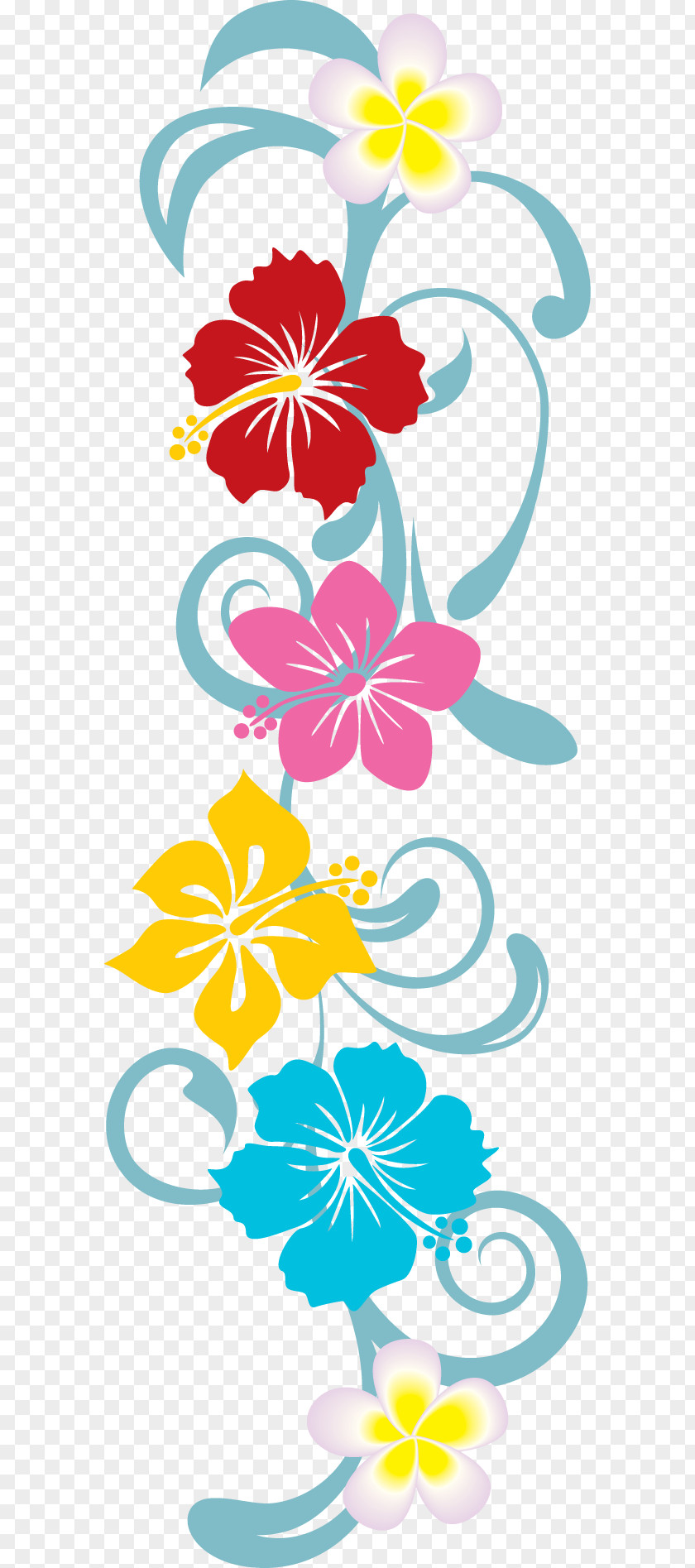 Flower Border Background Floral Line PNG