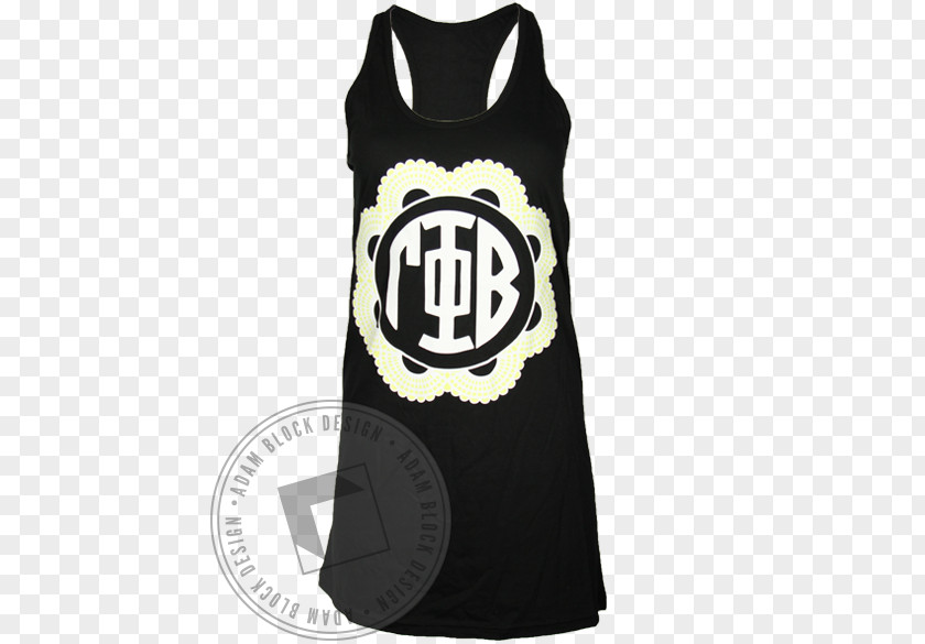 Geometric Flower T-shirt Gilets Sleeveless Shirt Monogram PNG