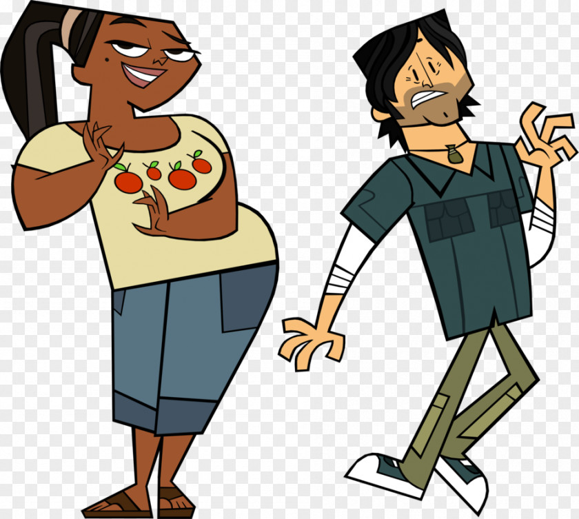 Leshawna Chris McLean Total Drama Action Season 5 PNG