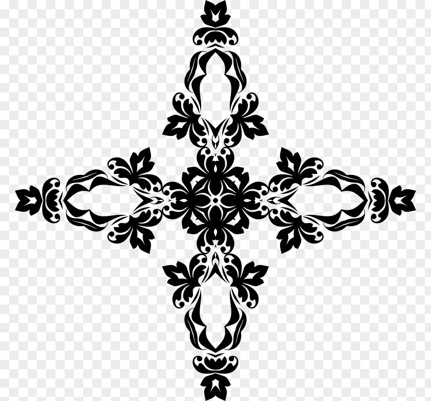 Ornamnetal Christian Cross Crucifix Clip Art PNG