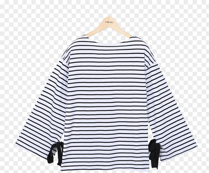 Ribbon Stripe Saint-James Cutsew Sweater Sleeve Model PNG