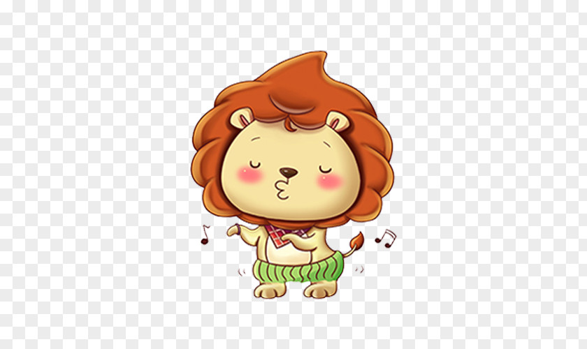 Singing Lions Lion Cartoon WeChat Avatar PNG