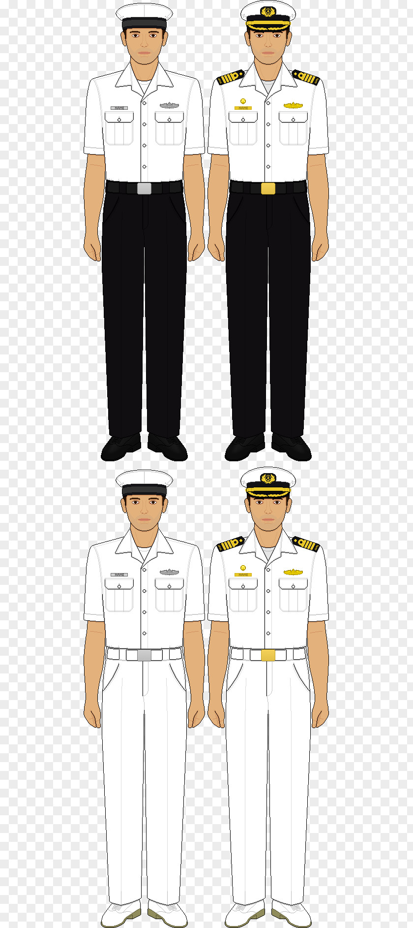Navy Uniform T-shirt Sleeve Dress PNG