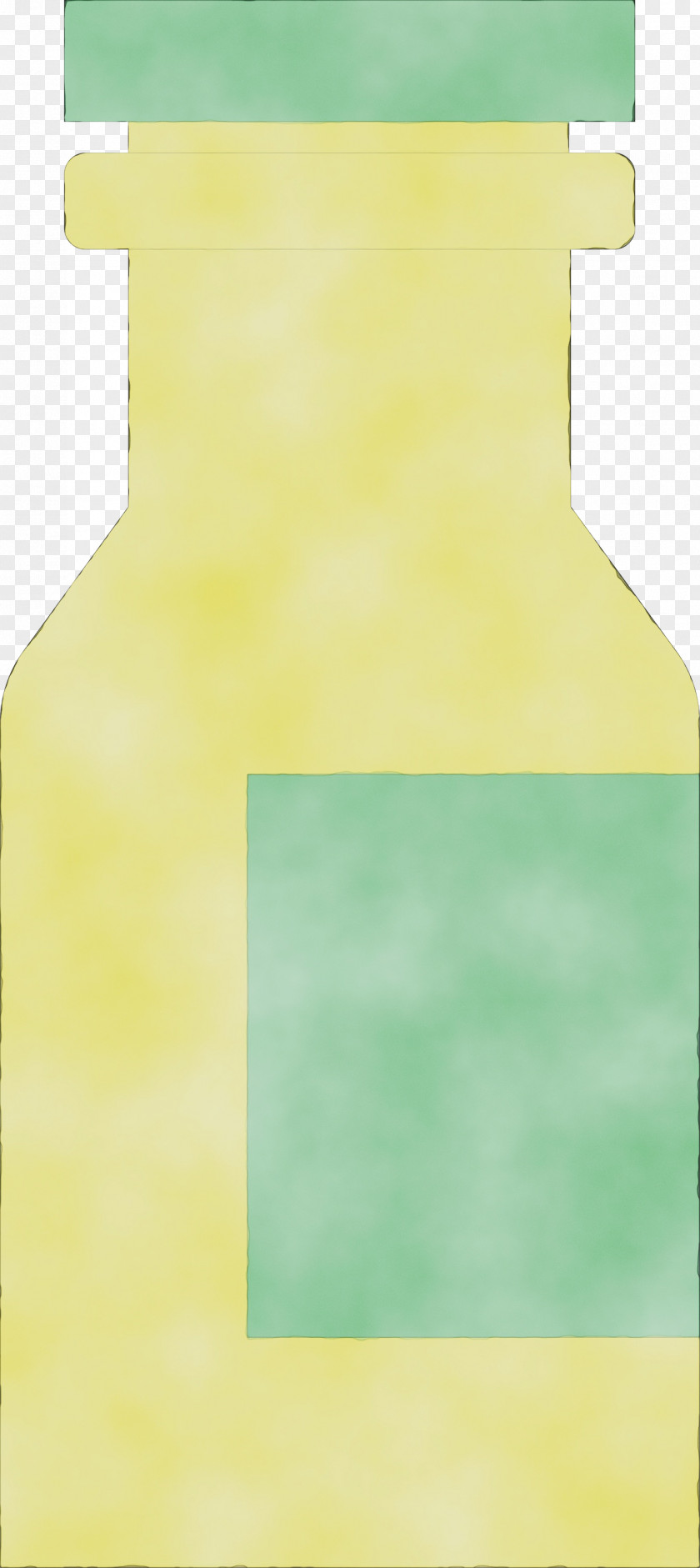 Glass Bottle Yellow Rectangle PNG