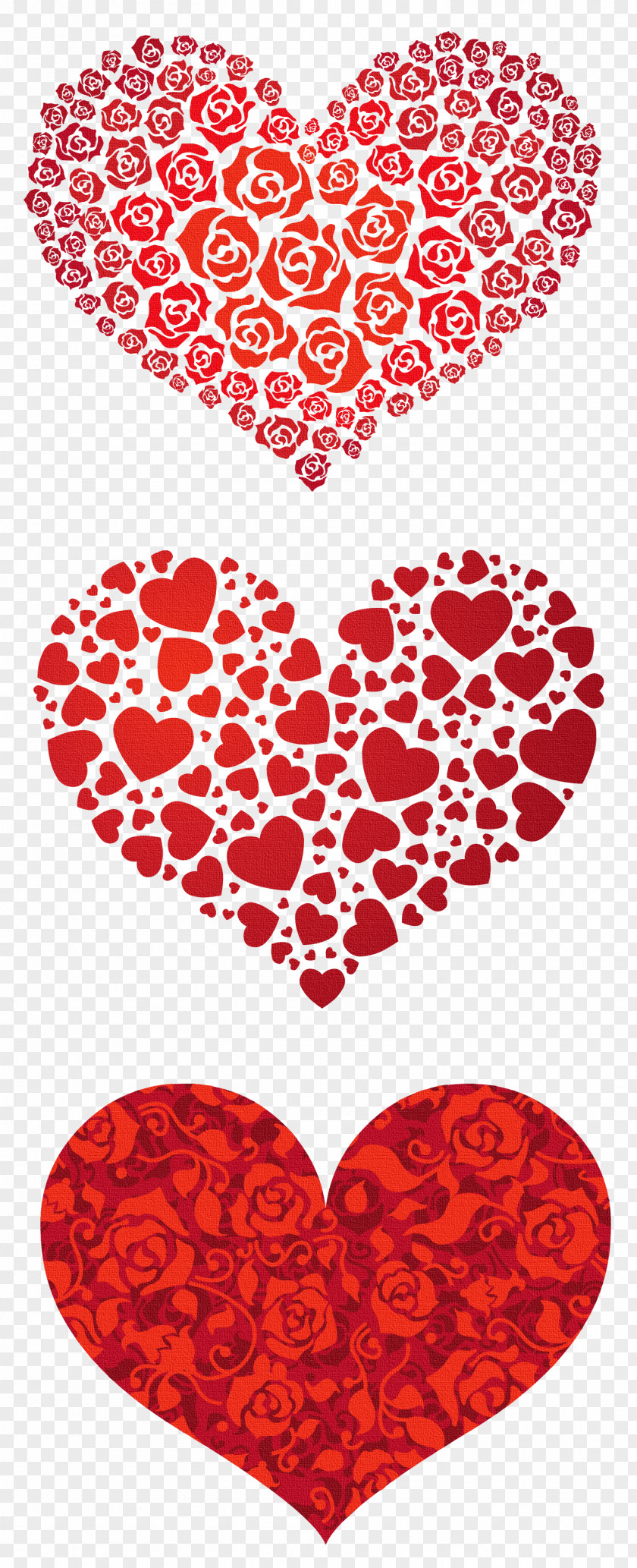 Red Hearts Valentine's Day Heart Clip Art PNG