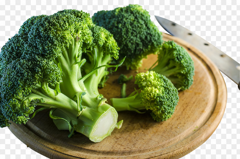 Broccoli On The Chopping Block Nutrient Cruciferous Vegetables Food PNG