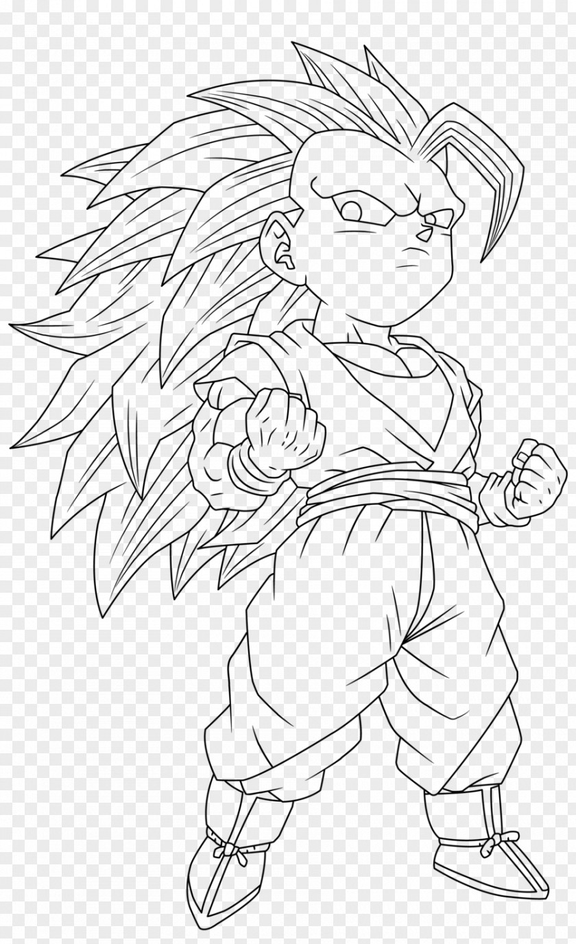 Drawing Pencil Line Art Goku Gotenks Gohan Vegeta PNG