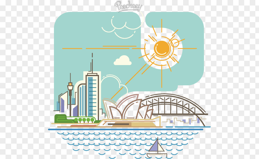 Vector Sydney City Clip Art PNG