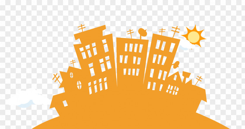 Orange House Silhouette PNG