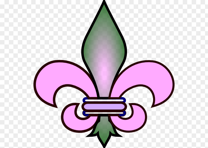 Pink Green Fleur-de-lis New Orleans Saints World Scout Emblem Clip Art PNG