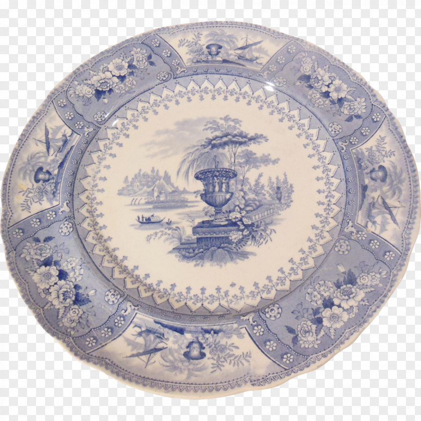 Plate Staffordshire Potteries Tableware Transferware Burslem PNG