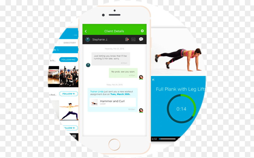 Smartphone Personal Trainer Exercise Mobile App Physical Fitness PNG