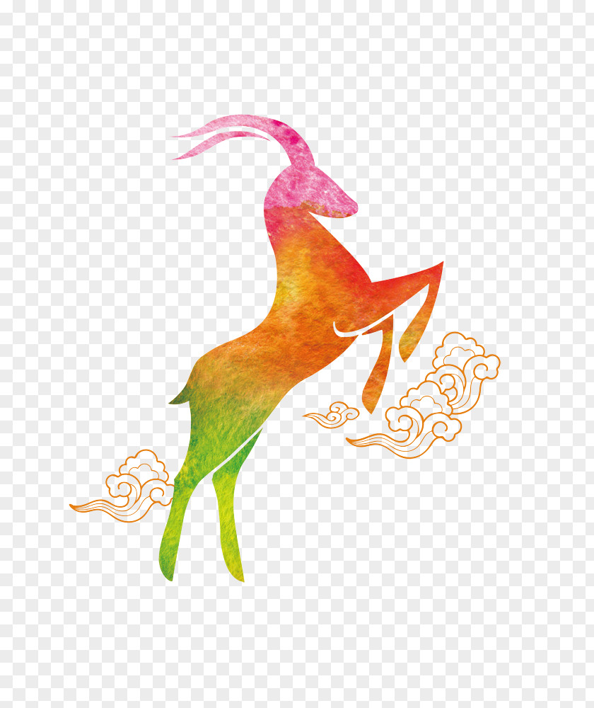 Color Gradient Sheep Goat Royalty-free Illustration PNG