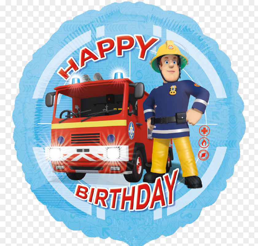 Fireman Sam Balloon Birthday Cake Party Happy To You PNG