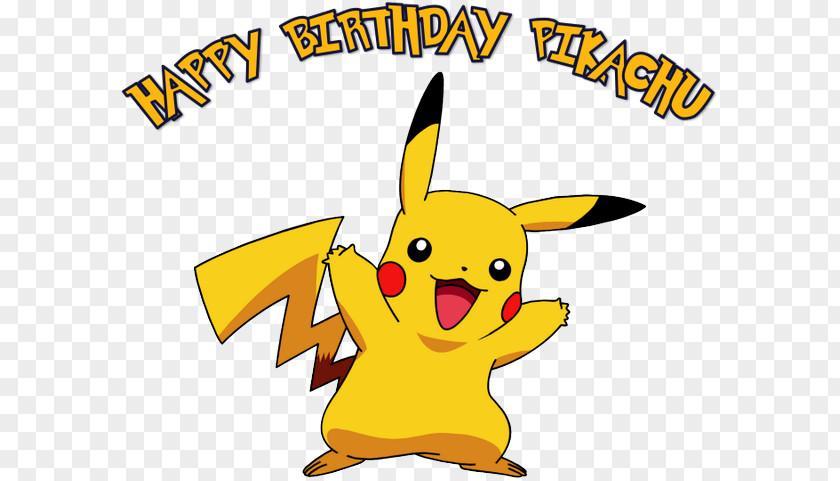 Happy B.day Pokémon Pikachu GO Birthday PNG