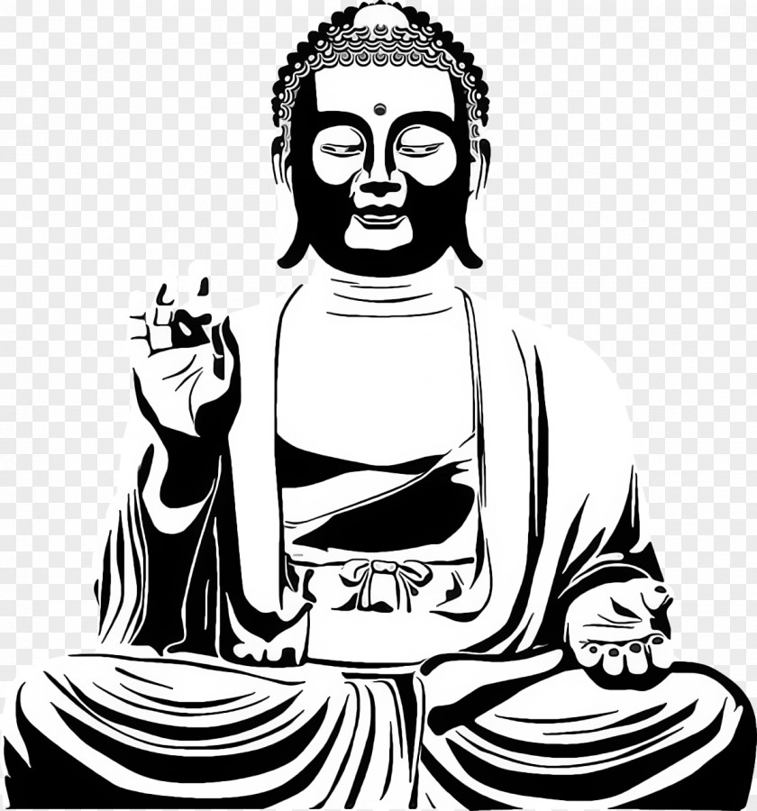 Line Art Blackandwhite Fictional Character Meditation Black-and-white Clip PNG