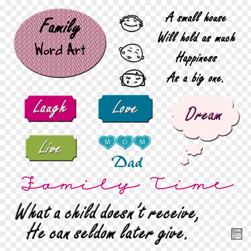 Line Pink M Happiness Font PNG