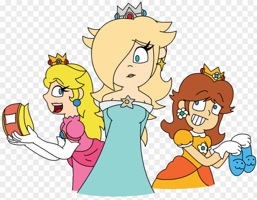 Three Peach Princess Daisy Mario Luigi Rosalina PNG