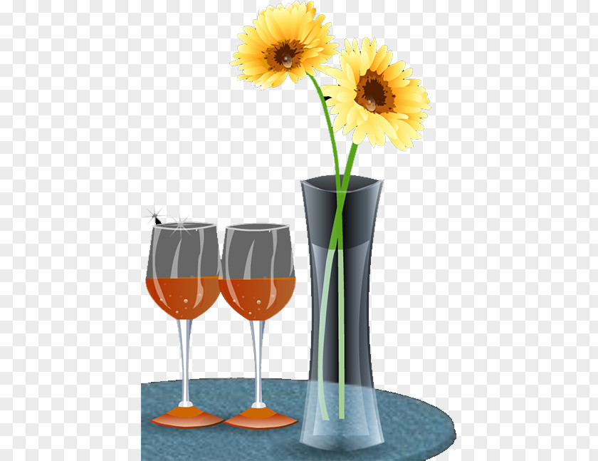 Vase Wine Glass Champagne Flowerpot PNG