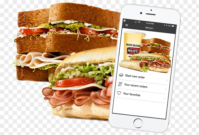 Bread Hamburger Breakfast Sandwich Ham And Cheese Fast Food Milio's Sandwiches PNG