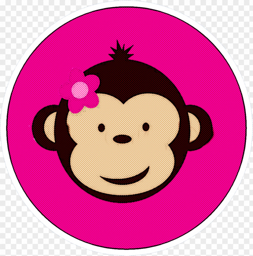 Cartoon Cheek Pink Smile Sticker PNG