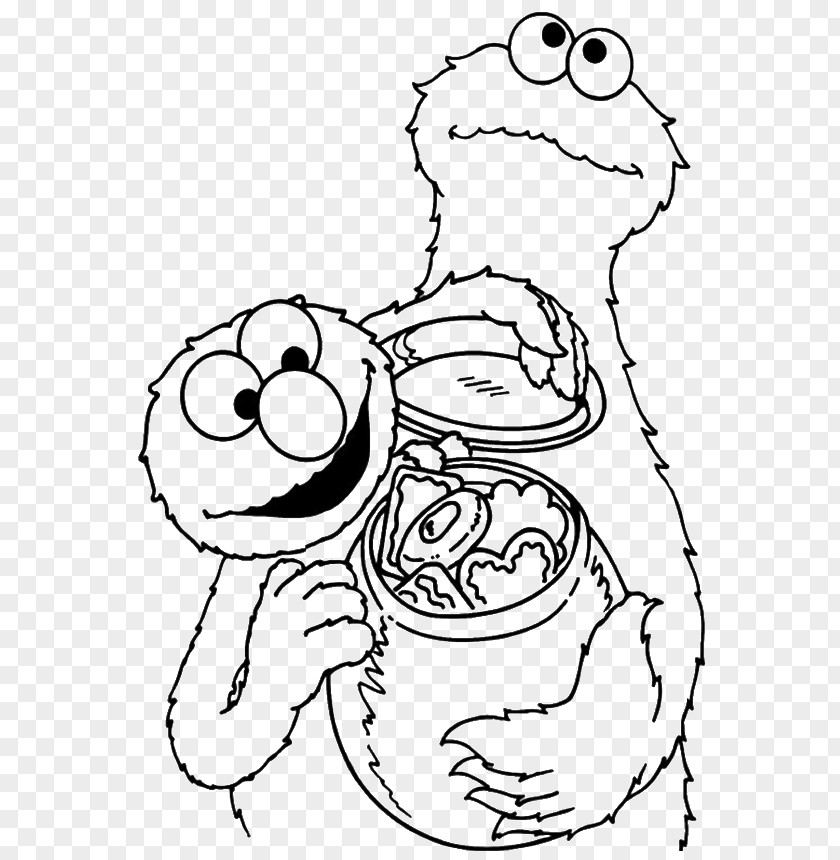 Child Cookie Monster Elmo Coloring Book Christmas Pages PNG