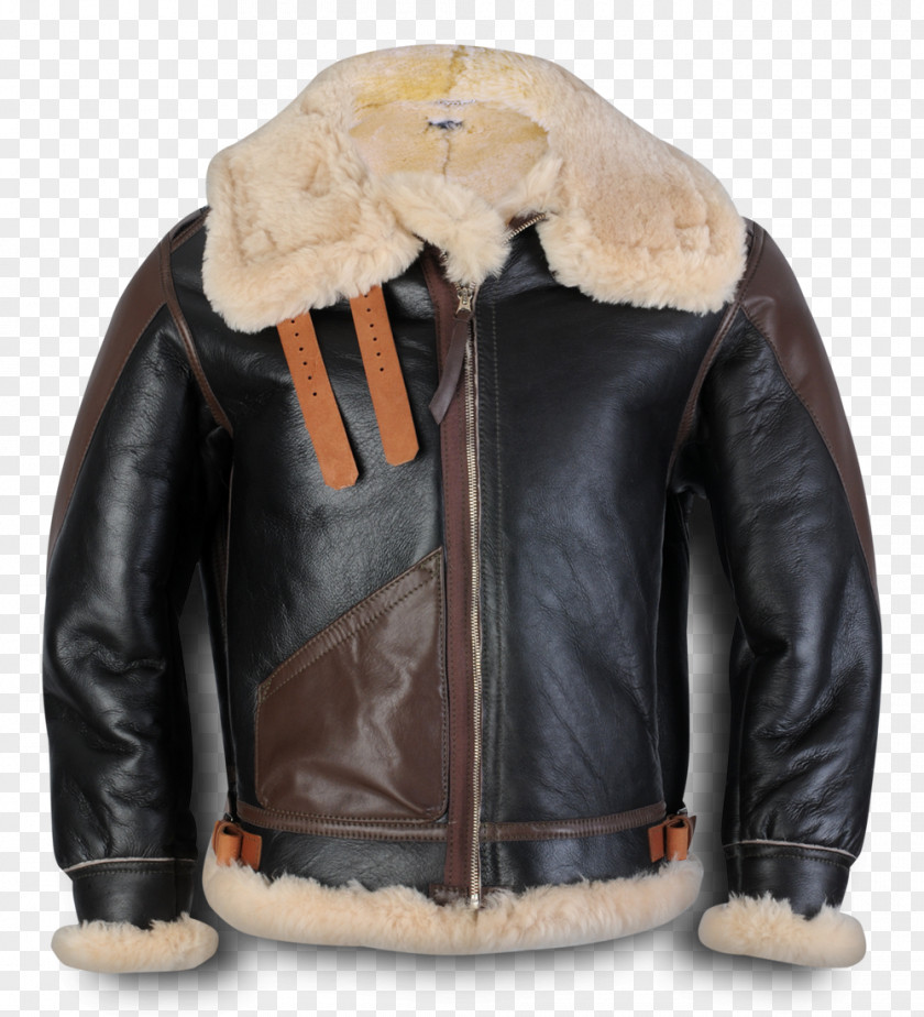 Jacket Leather Shearling Coat Flight PNG