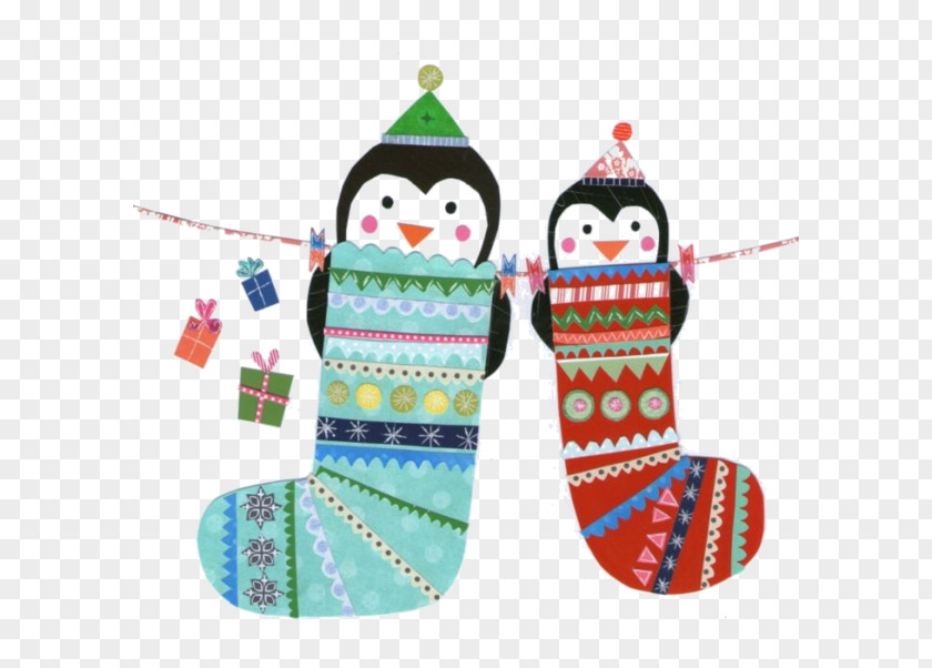 Cartoon Penguin Socks Sock Christmas PNG