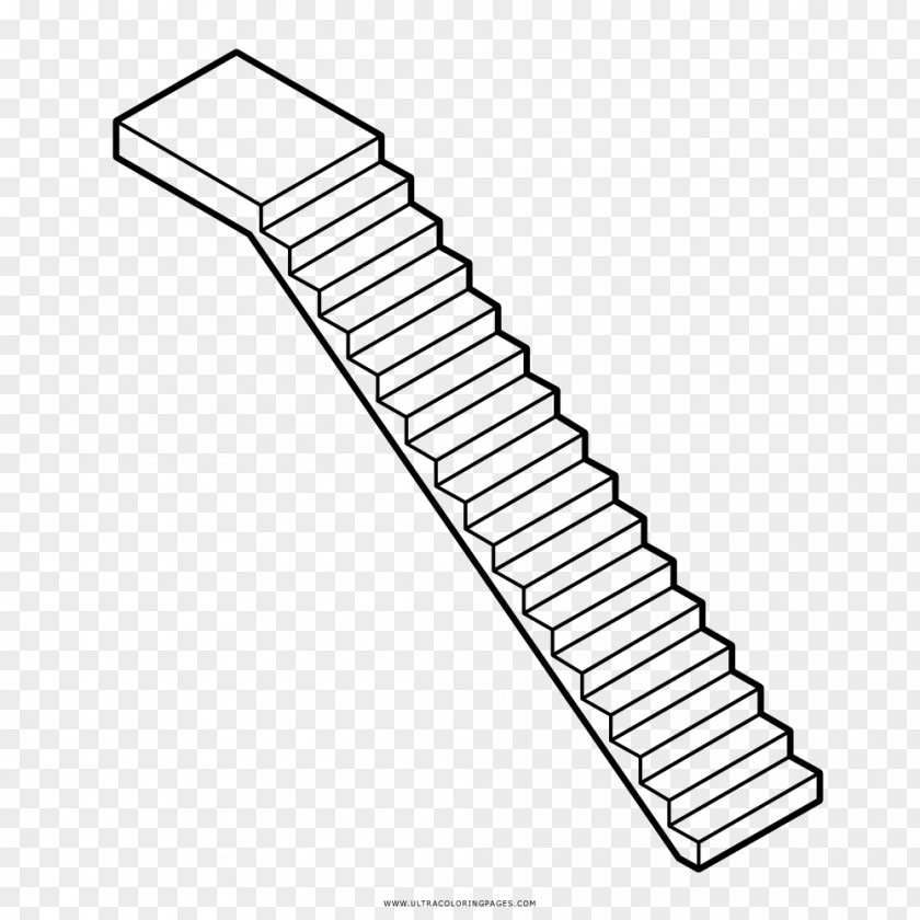 Stairs Drawing Storey Line Art Coloring Book PNG